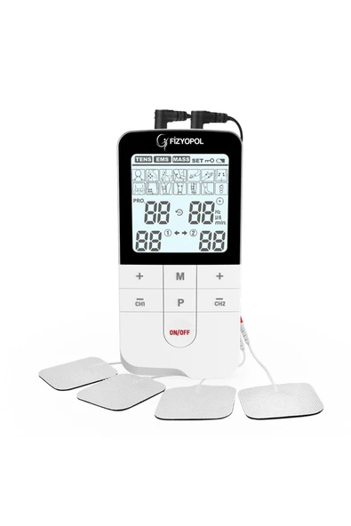 FİZYOPOL Elite Şarj Edilebilir, Bataryalı,2 Kanallı Fizik Tedavi Portatif Tens, Ems,masaj Cihazı - Resim 2
