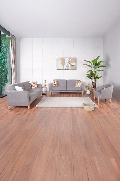 Kilim Mobilya Bohera Bohem Koltuk Takımı 3 3 1 Açık Gri ürün görseli