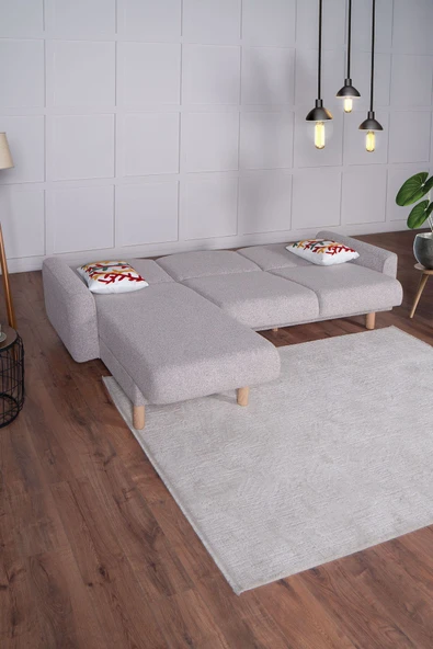 Kilim Mobilya Bohem's Köşe Açık Gri Çift Taraflı Kullanılabilir Köşe Takımı ; Berjer Dahildir - Resim 11