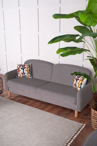 Kilim Mobilya Bohem'S Koltuk Üç Kişilik Koltuk Gri ürün görseli