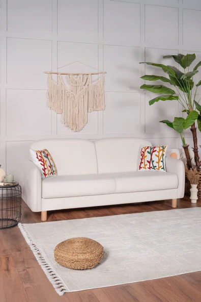 Kilim Mobilya Bohem'S Koltuk Üç Kişilik Koltuk Krem - Resim 7