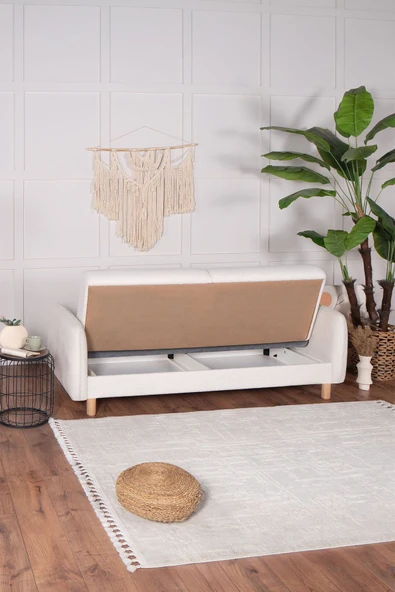 Kilim Mobilya Bohem'S Koltuk Üç Kişilik Koltuk Krem - Resim 2