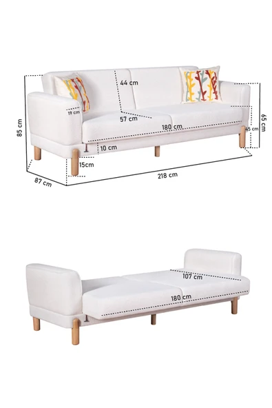 Kilim Mobilya Bohera Bohem Koltuk Takımı 3 3 1 Gri - Resim 6