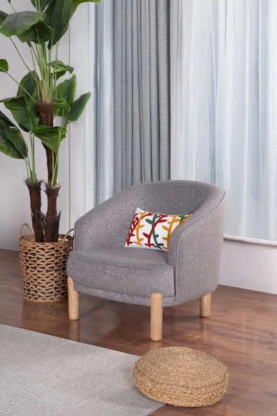 Kilim Mobilya Bohera Bohem Koltuk Takımı 3 3 1 Gri - Resim 10