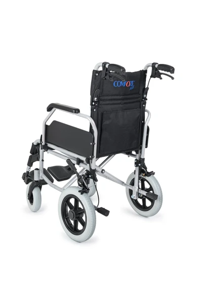 COMFORT PLUS DM-337 40cm Silver Alüminyum Özellikli Transfer Tekerlekli Sandalye - Resim 3
