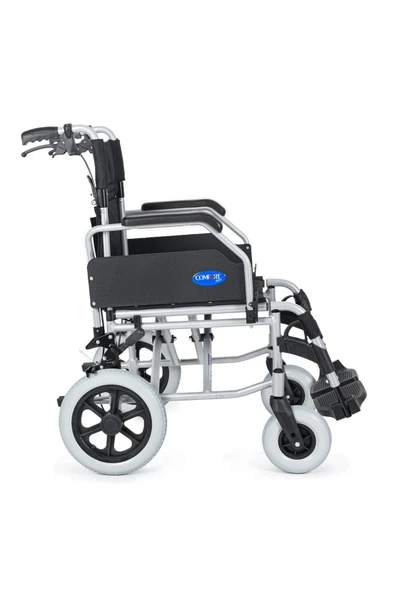COMFORT PLUS DM-337 40cm Silver Alüminyum Özellikli Transfer Tekerlekli Sandalye - Resim 5