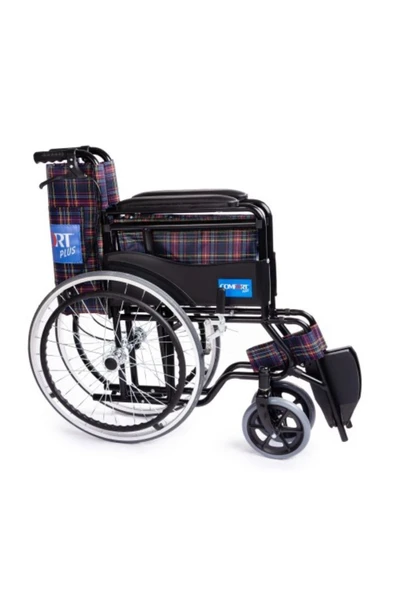 COMFORT PLUS KY809BJ Ekose Özellikli Tekerlekli Sandalye - Resim 4