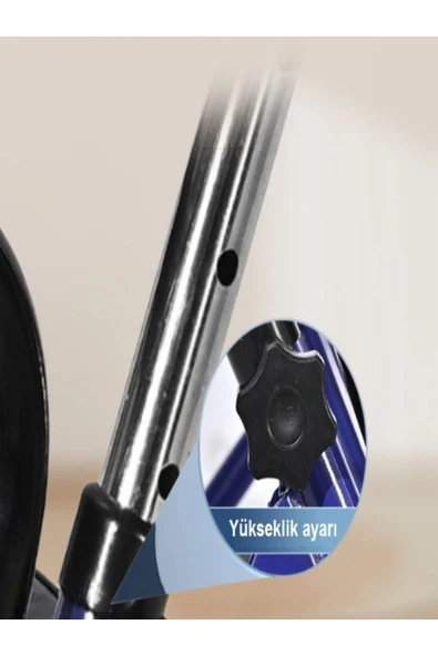MEDİKALÖZTÜRK Rolatör Tekerlekli Yürüteç Hasta Yaşlı Yürüteçi Oturaklı 4 Tekerli 130 kg Taşıma Kapasiteli - Resim 7