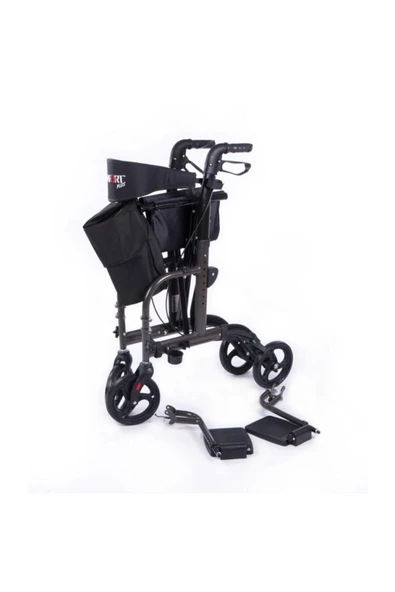 WOODHUB İthal Lüx Ayak Pedallı Alüminyum Rolatör Yürüteç Bz9124a - 7