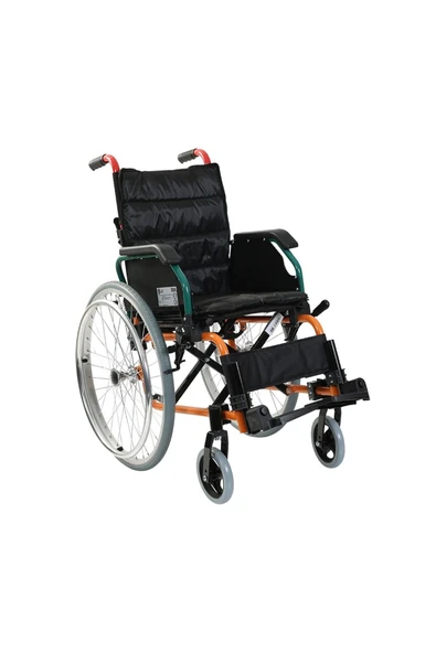 GOLFİ G305 Alüminyum Pediatrik Tekerlekli Sandalye | 35 Cm Oturma Genişliği, 100 Kg Taşıma - 1