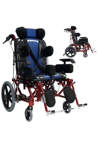 POYLİN Çelik Profil Yetişkin Spastik Tekerlekli Sandalye - Resim 2