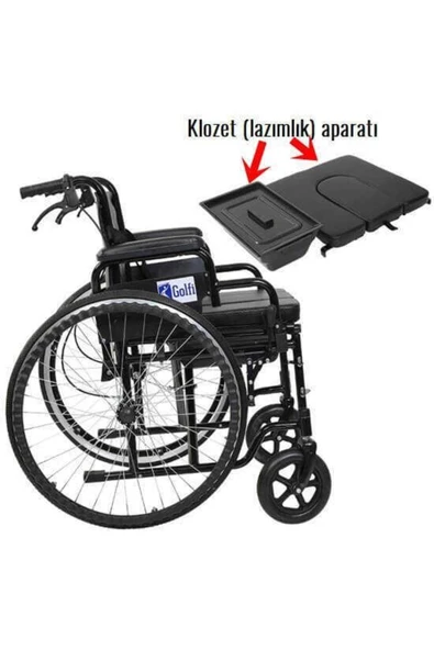 MEDİKALBİRLİK Golfi G120 Klozetli Tekerlekli Sandalye - Resim 5