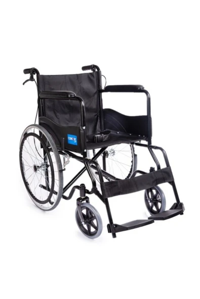 COMFORT PLUS Ky809bj Siyah Kumaş Standart Transfer Refakatçı Frenli Tekerlekli Sandalye ürün görseli 1