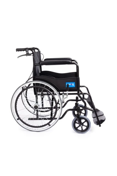 COMFORT PLUS Ky809bj Siyah Kumaş Standart Transfer Refakatçı Frenli Tekerlekli Sandalye - Resim 2