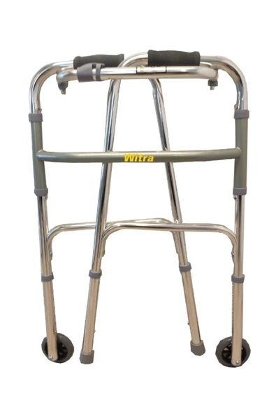 MEDİKALÖZTÜRK Lüx Ithal Tekerlekli Hasta Yürüteci Alüminyum Walker Wolker Yürüteç - Resim 3