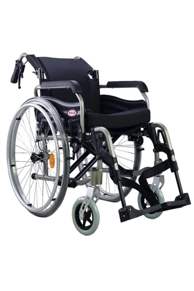 POYLİN P957 Alüminyum Hafif Hasta Engelli Refakatçi Tekerlekli Sandalye 50 Cm - 1