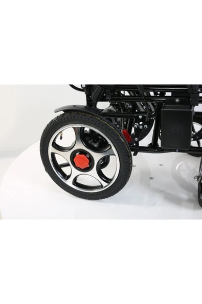 TEKERLEKLİ İSKEMLE A-99 Hafif Pratik Katlanır Akülü Tekerlekli Sandalye - Resim 5