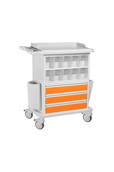 MAVİPAZAR 3 Çekmeceli İlaç ve Pansuman Arabası E-258 ürün görseli 1