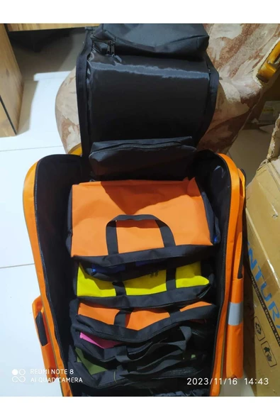 MEDSEY Sırt Çantası Ilk Yardım Acil Müdahale Canlandırma Çantası Ambulans Att Travma Çantası - Resim 2