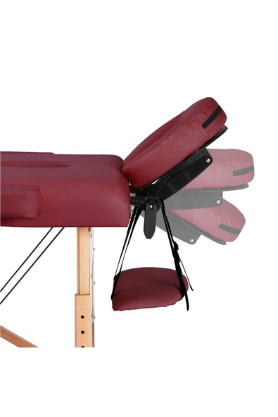 HEDEF MEDİKAL İthal Lüx Ahşap Katlanabilir 3 Parça Çanta Tipi Masaj Masası - 4
