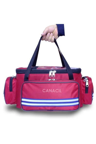 CANACIL Travma Çantası  Acil Müdahale Çantası  Ilk Yardım Çantası Kırmızı  Tk5411 - 4
