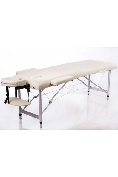 MAXİ Katlanabilir Metal Masaj Masası, çanta Tipi Masaj Ve Tedavi Yatağı Beyaz