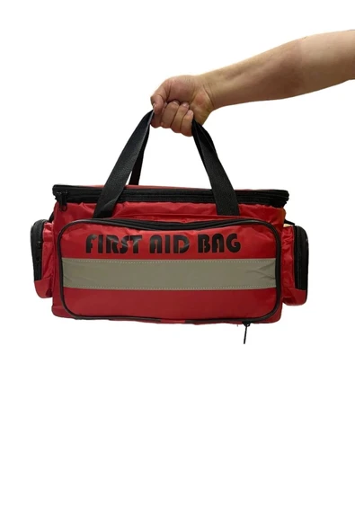 MEDİSTAN Ilk Yardım Acil Müdahale Çantası Ambulans Att Travma Asm Omuz Çantası Kırmızı Renk ürün görseli