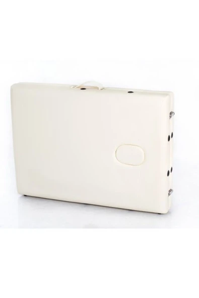 2045 RHB Katlanabilir Ahşap Masaj Masası,Çanta Tipi Masaj Yatağı KREM - 3