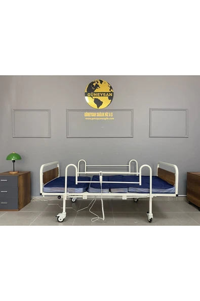 MEDİSMİLE Hasta Karyolası 2 Motorlu Ekonomik Sünger Yataklı - Resim 3