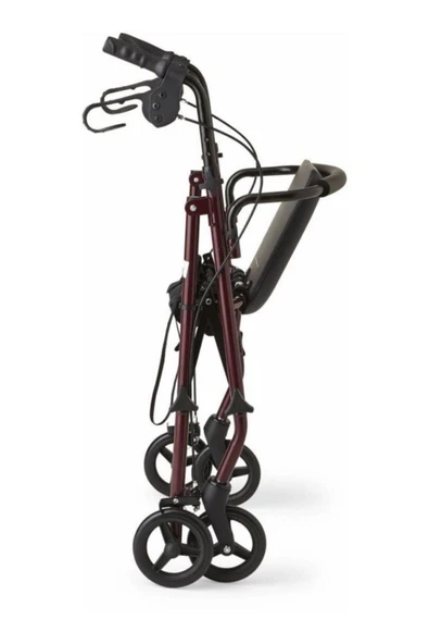 WOODHUB Rolatör 4 Tekerli Yürüteç | Rollatör | Lüx Oturaklı - Resim 3