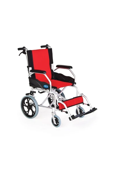 COMFORT PLUS KY863LABJ-A12 Kırmızı Transfer Alüminyum Tekerlekli Sandalye ürün görseli