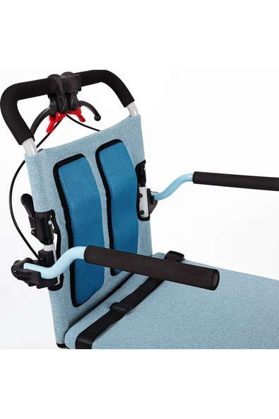 COMFORT PLUS DY01409LJ Mavi Transfer Tekerlekli Sandalye - Resim 6