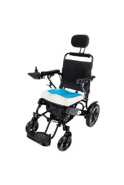 MEDİKALBİRLİK Creative CR-6012 Lux Lityum Pilli (Akülü) Tekerlekli Sandalye (Baş Destekli, Manuel Sırt Destekli) - Resim 6