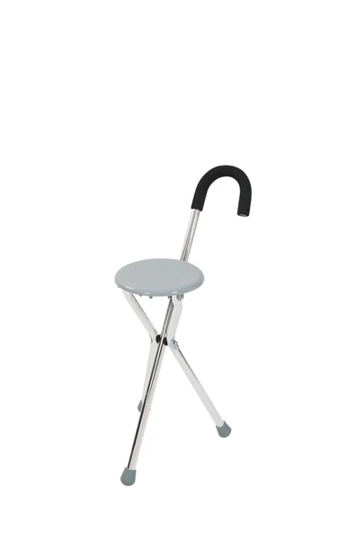 MEDİKALBİRLİK S-106 Alüminyum Katlanır Oturaklı Baston - 1