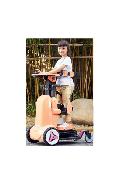 MEDİKALBİRLİK Robooter Pediatrik Akülü Tekerlekli Sandalye Pembe - Resim 3