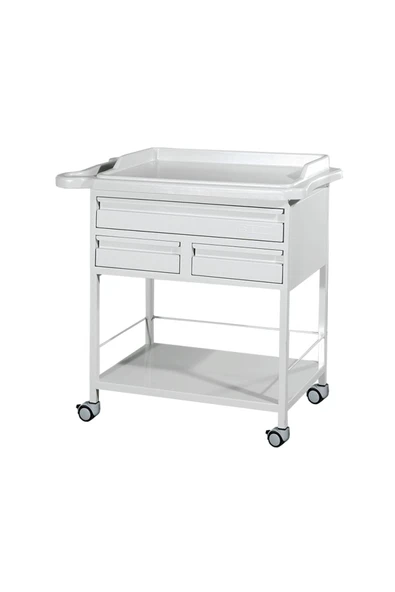 MEDİKALBİRLİK 3 Çekmeceli Pansuman Arabası E-237 ürün görseli