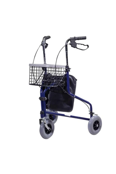 PULSECARE Medwelt Ithal 3 Tekerlekli Çantalı Frenli Walker Yürüteç ürün görseli