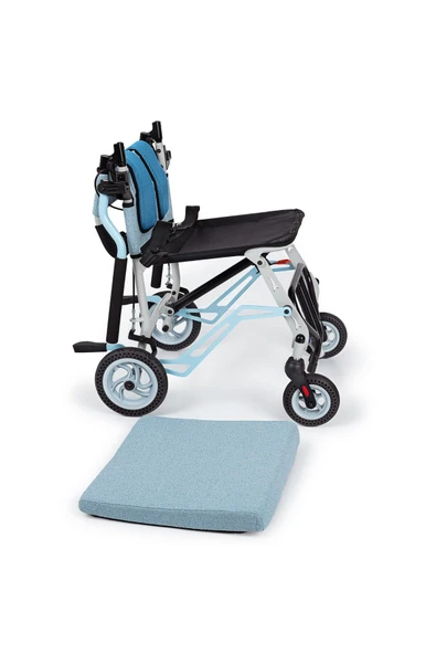 COMFORT PLUS DY01409LJ Mavi Transfer Tekerlekli Sandalye - Resim 5