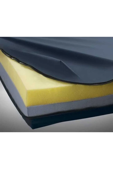 MAVİPAZAR Fermuarlı Hasta Karyolası Yatağı Visco 90x190x14 Cm ürün görseli 1