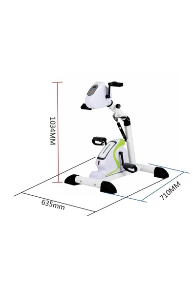 MEDİKALBİRLİK Hem El Hem Ayak Çift Pedallı Elektrikli Egzersiz Bisikleti - Resim 3