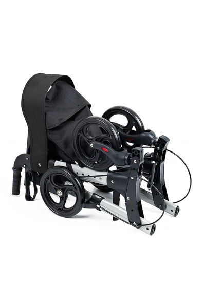 MEDİKALBİRLİK MD-9102 Gri Lüx Alüminyum Rolatör Tekerlekli Yürüteç - Resim 3