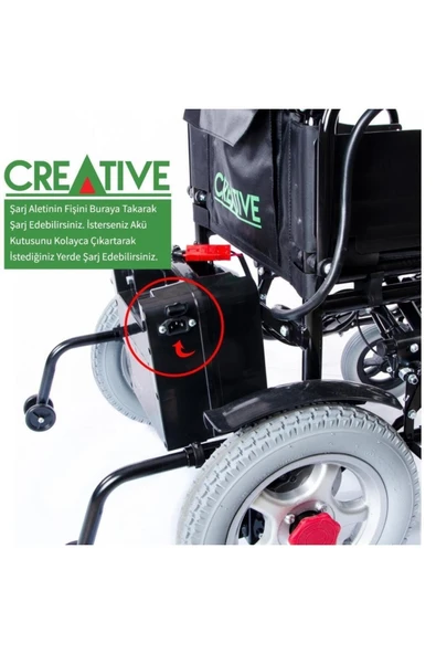 MEDİKALBİRLİK Creative CR-1002 Akülü Tekerlekli Sandalye - Resim 4