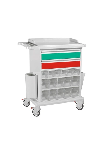 WALESSAN İlaç ve Pansuman Arabası İki Çekmeceli ürün görseli