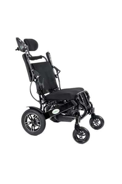 MEDİKALBİRLİK Creative CR-6012 Lux Lityum Pilli (Akülü) Tekerlekli Sandalye (Baş Destekli, Manuel Sırt Destekli) - Resim 5