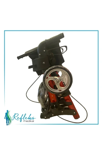 MASMEL SAĞLIK 4 Tekerli Yürüteç Rollatör Lüx Oturaklı Katlanabilir Lüx Alüminyum - Resim 6