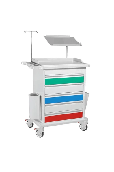 MEDİKALBİRLİK Beş Çekmeceli Acil Pansuman Arabası E-260/a ürün görseli