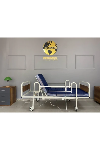 MEDİSMİLE Hasta Karyolası 2 Motorlu Ekonomik Sünger Yataklı - Resim 4