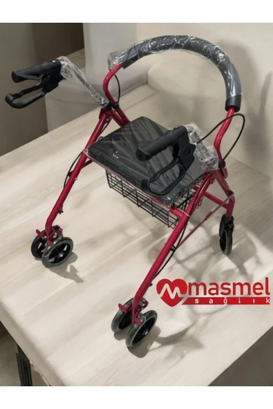 MASMEL SAĞLIK Rolatör Tekerlekli Rollator Yürüteç Hasta Yaşlı Yürüteci Yetkili Bayiden - Resim 3