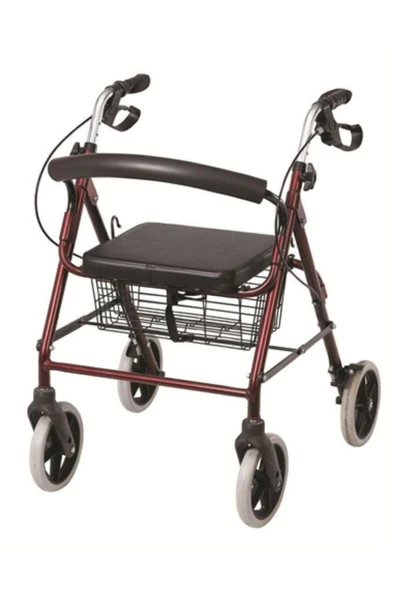 WOODHUB Rolatör 4 Tekerli Yürüteç | Rollatör | Lüx Oturaklı ürün görseli