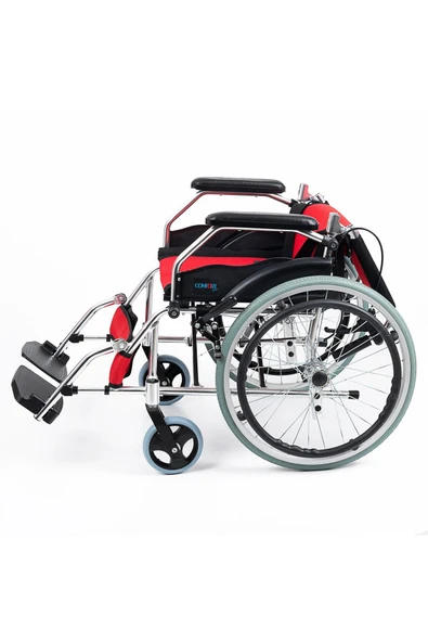 COMFORT PLUS Alüminyum Refakatçı Frenli Hafif Tekerlekli Sandalye - Resim 6